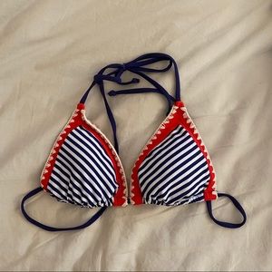 Red white and blue bikini triangle top